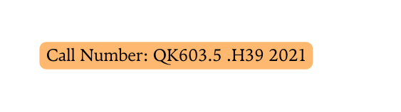 Call Number QK603 5 H39 2021